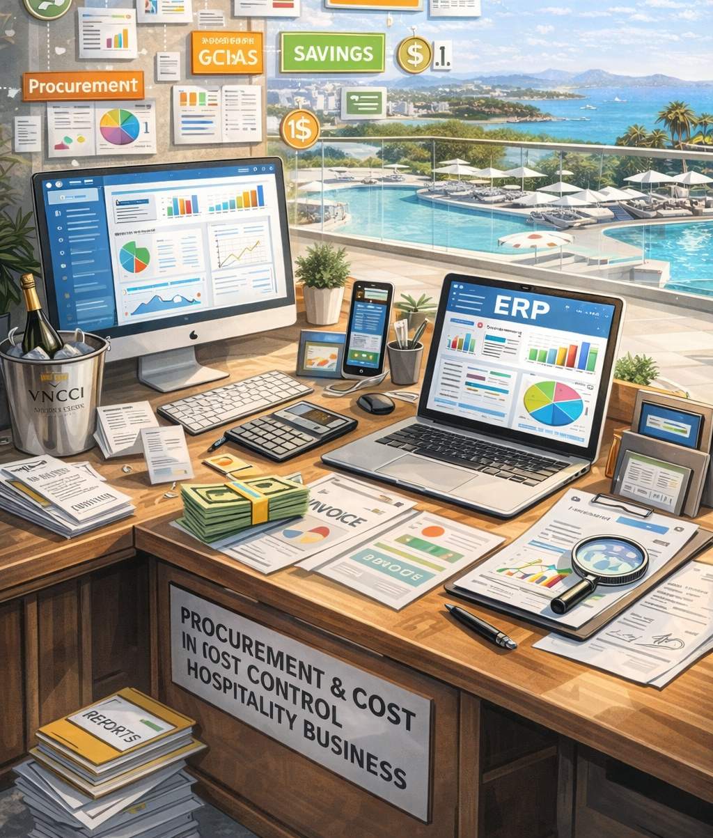 Procurement-cost control in hospitality