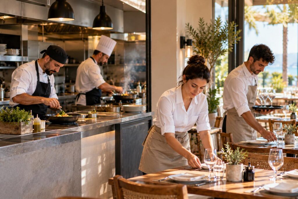 Warm Mediterranean Restaurant Service